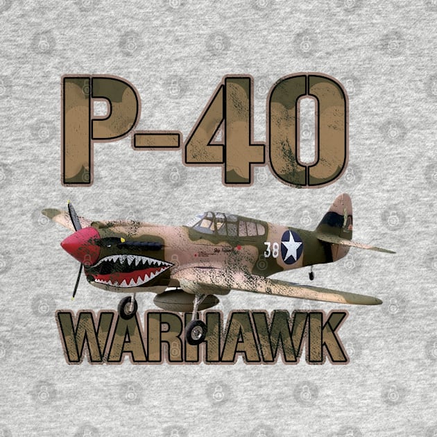 P40 Warhawk Pilot Gift WW2 Warbird by woormle